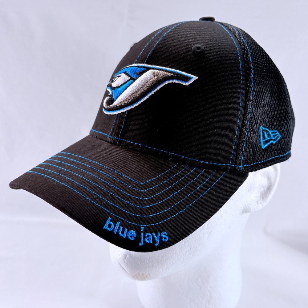 New Era 39THIRTY MLB Toronto Blue Jays Black Stretch Fit Baseball Cap Hat M / L